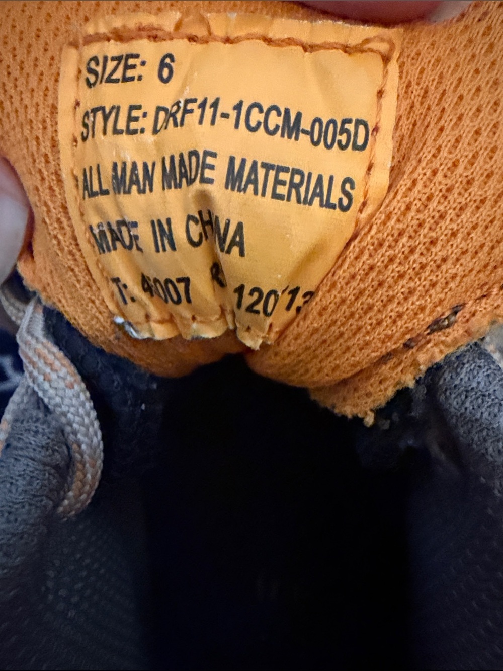 Size 6 Coleman Brown and Black Kids Trail Boots with Yellow Accents - Picture 3 of 4